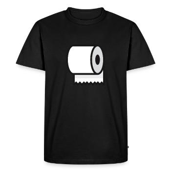 Papier toilette papier toilette rouleau papier toilette - T-shirt Premium bio Homme - noir - Devant - Nico (187cm)