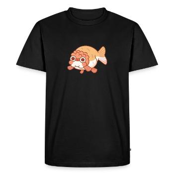Mignon Derpy Ranchu Goldfish Doodle - T-shirt Premium bio Homme - noir - Devant - Nico (187cm)