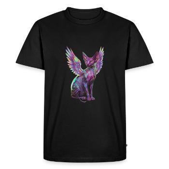 Chat Sphynx pour les amoureux des chats - T-shirt Premium bio Homme - noir - Devant - Nico (187cm)