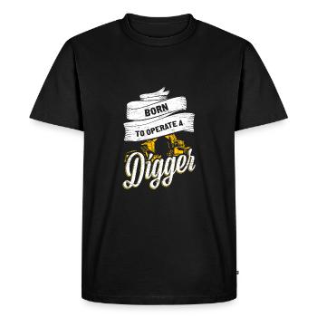 Pelles - T-shirt Premium bio Homme - noir - Devant - Nico (187cm)
