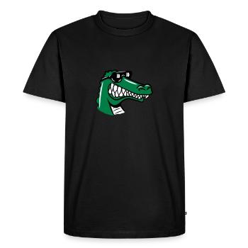 Crocodile fun funny - Men's Premium Organic T-Shirt - black - Front - Nico (187cm)