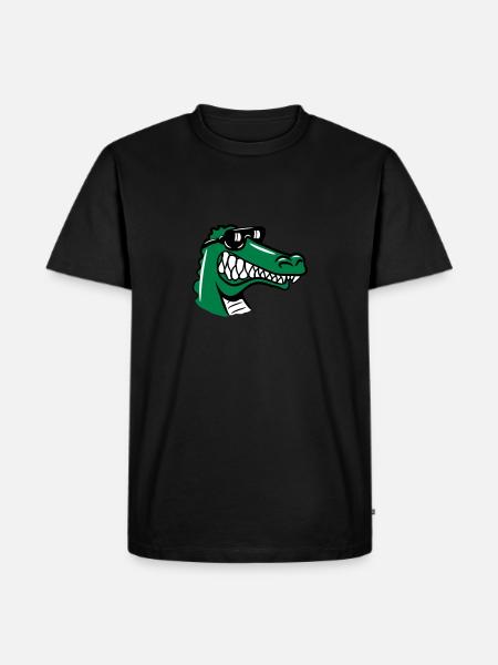 Crocodile fun funny - Men's Premium Organic T-Shirt - black