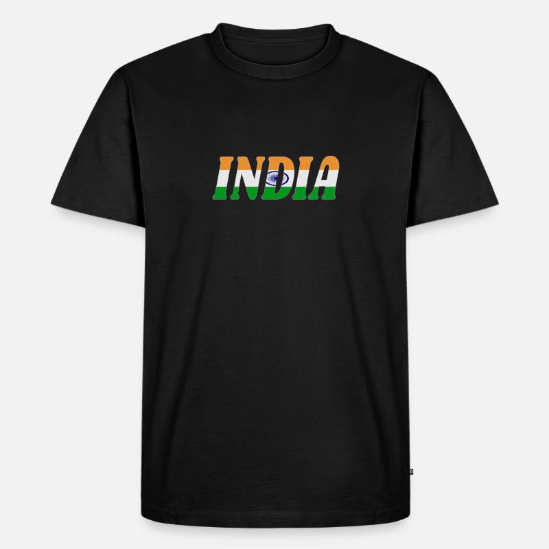 India - Männer Premium Bio T-Shirt - Schwarz