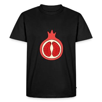Grenade pomme fruit rouge fruits rouges végétalien - T-shirt Premium bio Homme - noir - Devant - Nico (187cm)