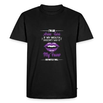 Signe du zodiaque Bélier - T-shirt Premium bio Homme - noir - Devant - Nico (187cm)