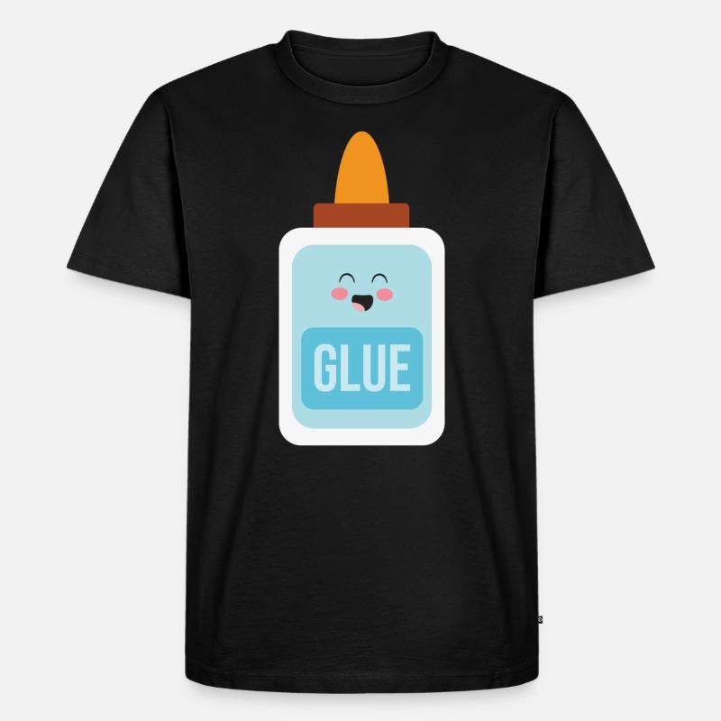 glue - Männer Premium Bio T-Shirt - Schwarz