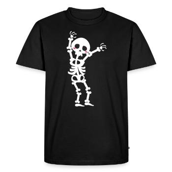squelette - T-shirt Premium bio Homme - noir - Devant - Nico (187cm)