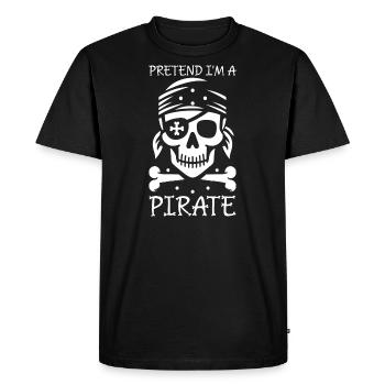 Halloween Pirate Dire Tenue Costume Drôle - T-shirt Premium bio Homme - noir - Devant - Nico (187cm)