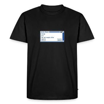 Coffee Checkbox System Request - Men's Premium Organic T-Shirt - black - Front - Nico (187cm)