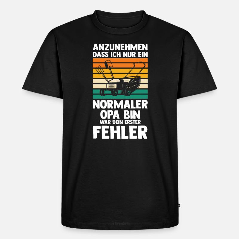 Garten Opa Garten Opa Geschenk - Männer Premium Bio T-Shirt - Schwarz