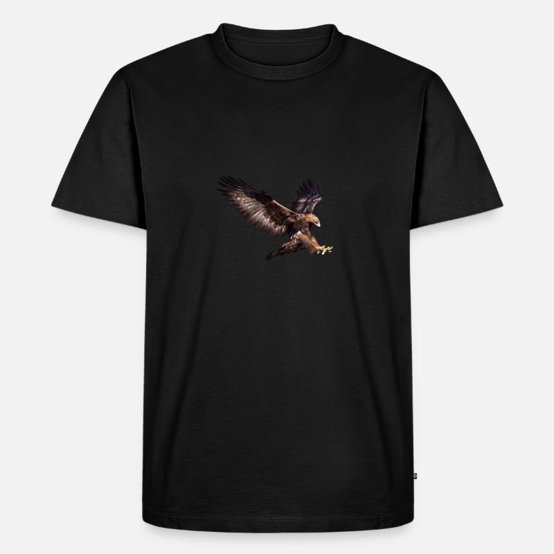Flying-Eagle - Männer Premium Bio T-Shirt - Schwarz