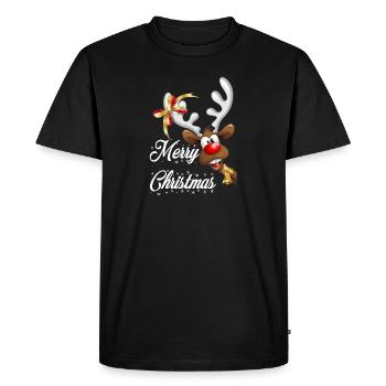 Rudolf Rennier Noël - T-shirt Premium bio Homme - noir - Devant - Nico (187cm)