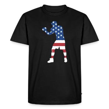 Sport Us Flag Boxe - T-shirt Premium bio Homme - noir - Devant - Nico (187cm)