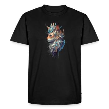Chat mystique - T-shirt Premium bio Homme - noir - Devant - Nico (187cm)
