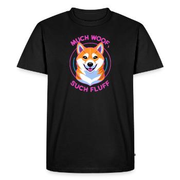 Shiba Inu rétro futuriste - T-shirt Premium bio Homme - noir - Devant - Nico (187cm)