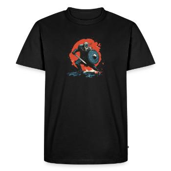 Guerrier Viking Viking Vikings Norseman Odin - T-shirt Premium bio Homme - noir - Devant - Nico (187cm)