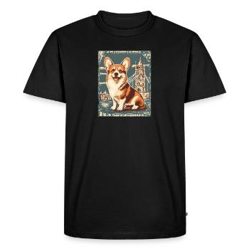 Pont de la Tour Corgy, Londres - T-shirt Premium bio Homme - noir - Devant - Nico (187cm)