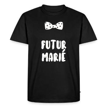Futur marié - T-shirt Premium bio Homme - noir - Devant - Nico (187cm)