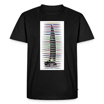 Catamaran Sailboat Boat - Men's Premium Organic T-Shirt - black - Front - Nico (187cm)