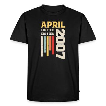 April 2007 - Birthday Gift April 2007 April - Men's Premium Organic T-Shirt - black - Front - Nico (187cm)