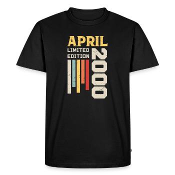 April 2000 - Birthday gift April 2000 April - Men's Premium Organic T-Shirt - black - Front - Nico (187cm)