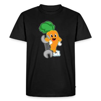 Atelier de Clé Mécanique Carotte - T-shirt Premium bio Homme - noir - Devant - Nico (187cm)