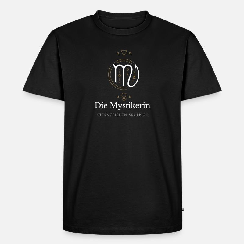 Die Mystikerin Virgo Logo - Männer Premium Bio T-Shirt - Schwarz
