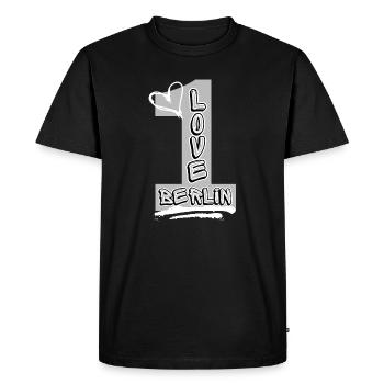 Berlin Love ! - T-shirt Premium bio Homme - noir - Devant - Nico (187cm)