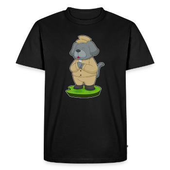 Chien marié costume mariage - T-shirt Premium bio Homme - noir - Devant - Nico (187cm)