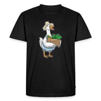 Duck Farmer Fruit Farm - Men's Premium Organic T-Shirt - black - Front - Nico (187cm)