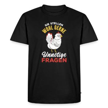 Ils aiment probablement poser des questions inutiles - T-shirt Premium bio Homme - noir - Devant - Nico (187cm)