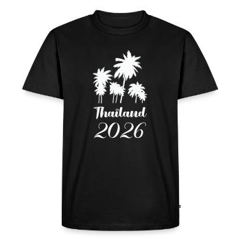 Thailand 2026 Palm Trees Design - Men's Premium Organic T-Shirt - black - Front - Nico (187cm)