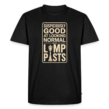 How to Look Normal on Lanterns | Geocaching Humor - Men's Premium Organic T-Shirt - black - Front - Nico (187cm)