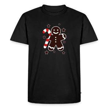 M. de pain d'épice - T-shirt Premium bio Homme - noir - Devant - Nico (187cm)