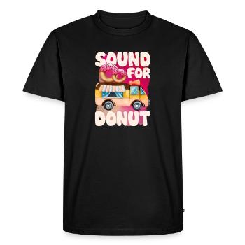 Sound For Donut - Men's Premium Organic T-Shirt - black - Front - Nico (187cm)