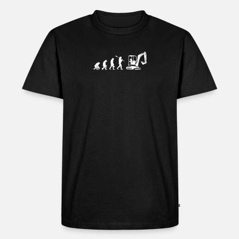 BaggerTreiber Evolution - Männer Premium Bio T-Shirt - Schwarz
