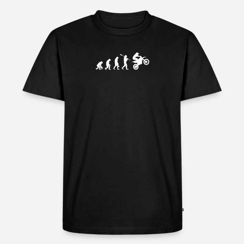 Motocross Evolution - Männer Premium Bio T-Shirt - Schwarz