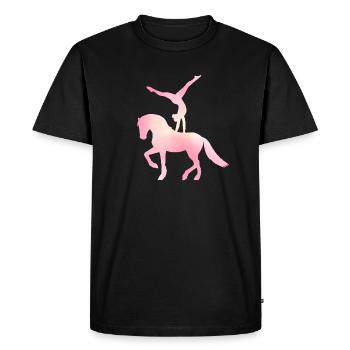 Voltige Sport - Gymnastique et cheval - T-shirt Premium bio Homme - noir - Devant - Nico (187cm)