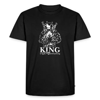 Caniche miniature Roi de tout Chiens Disant Chien - T-shirt Premium bio Homme - noir - Devant - Nico (187cm)