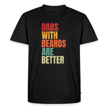 Les papas avec des barbes sont meilleurs mode paternité drôle - T-shirt Premium bio Homme - noir - Devant - Nico (187cm)