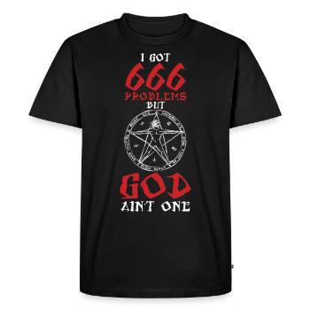 J’ai eu 666 problèmes mais Dieu une sorcière Satanisme - T-shirt Premium bio Homme - noir - Devant - Nico (187cm)