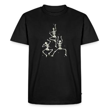 Squelettes dansants. - T-shirt Premium bio Homme - noir - Devant - Nico (187cm)