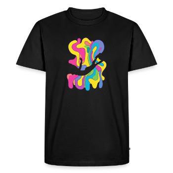 Natation Brasse Apnée - T-shirt Premium bio Homme - noir - Devant - Nico (187cm)