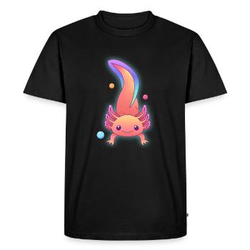Conception colorée d’axolotl pour les amateurs d’axolotl - T-shirt Premium bio Homme - noir - Devant - Nico (187cm)