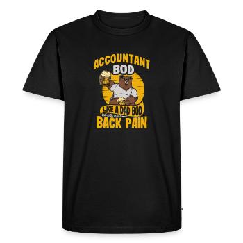 Drôle CPA Citation Comptable Bod Like A Dad Bod - T-shirt Premium bio Homme - noir - Devant - Nico (187cm)