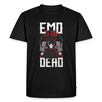 Emoticon Emo n’est pas mort Esthétique Emocore - T-shirt Premium bio Homme - noir - Devant - Nico (187cm)