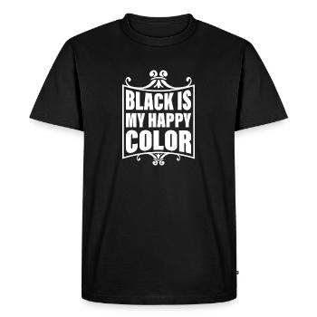 "Black is my happy color – Statement Shirt" - Men's Premium Organic T-Shirt - black - Front - Nico (187cm)