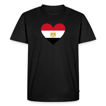 Egypt Heart - Men's Premium Organic T-Shirt - black - Front - Nico (187cm)