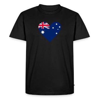 Cœur d’Australie - T-shirt Premium bio Homme - noir - Devant - Nico (187cm)