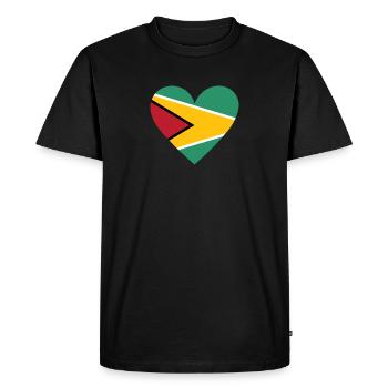 Cœur du Guyana - T-shirt Premium bio Homme - noir - Devant - Nico (187cm)